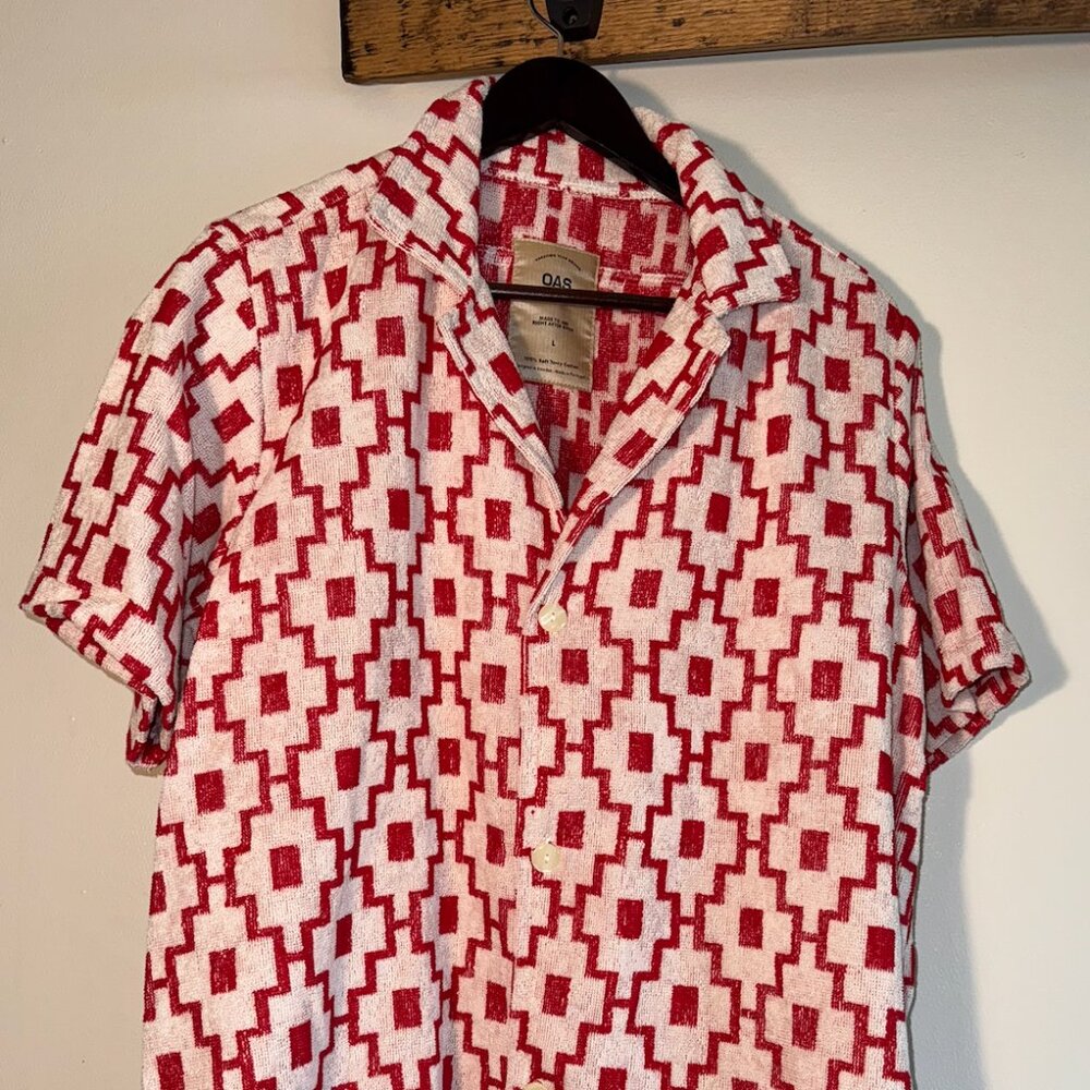 OAS Navajo Terrycloth Beach Shirt – Retro Resortwear Vibes, Soft & Stylish
